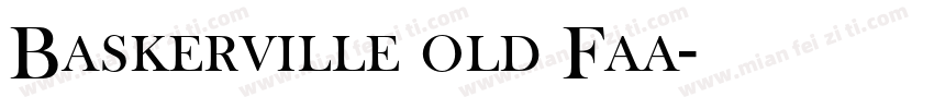 Baskerville old Faa字体转换